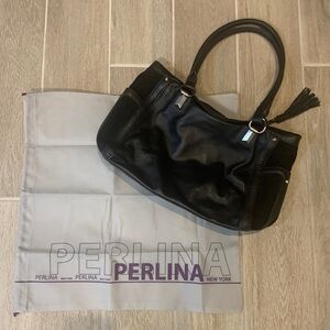 EUC Perlina Leather & Suede Tote / Shoulder Bag w/side pockets & Dust Bag